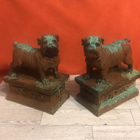 Bulldog Statue set / bookends - Picture 1 of 8